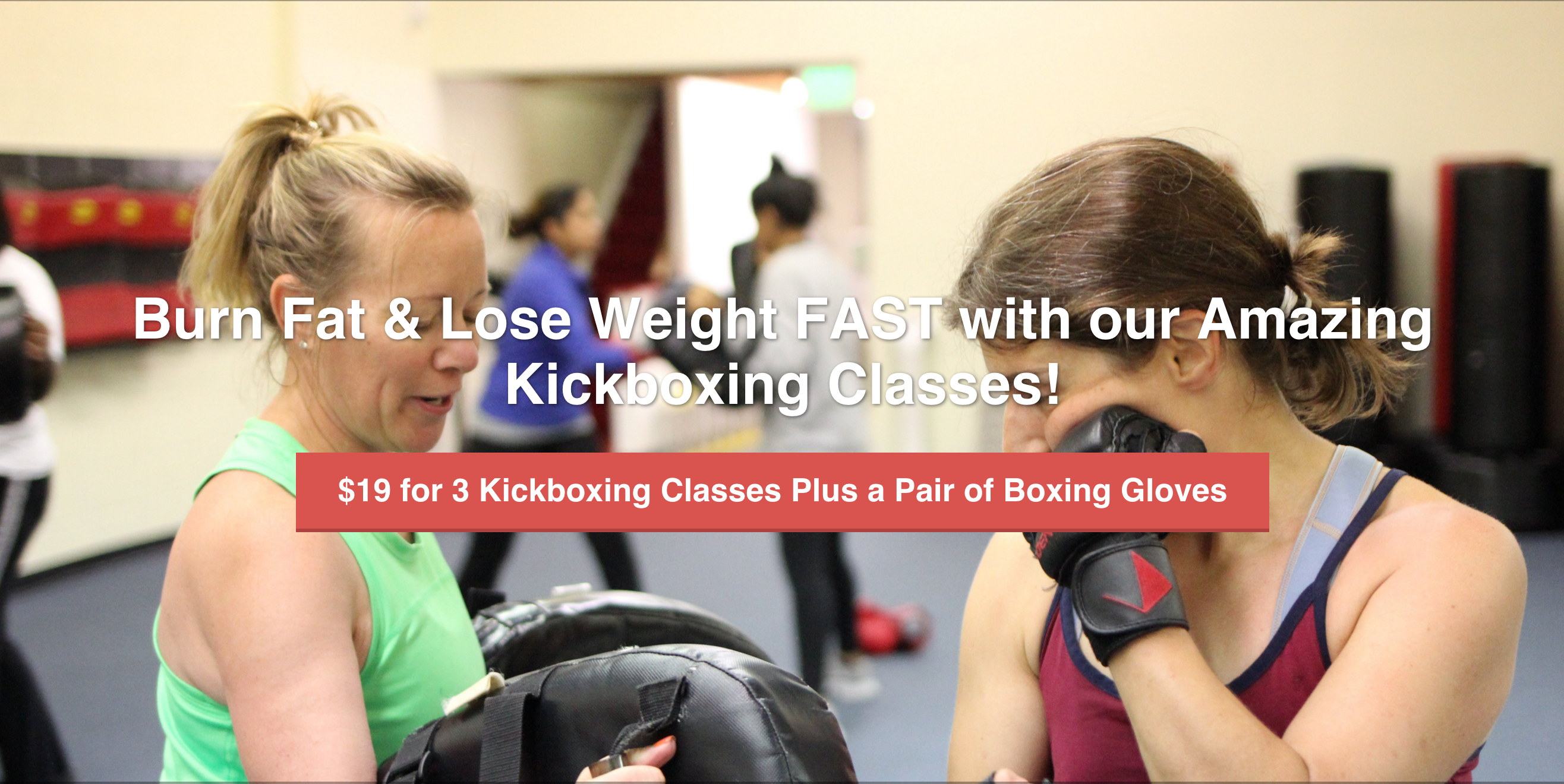 3 Kickboxing Classes and Free Gloves $19.95